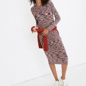 Madewell Space Dyed Midi Sweater Dress